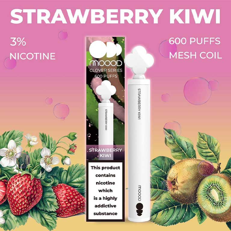 MOOOD-CLOVER-SERIES-600คำ-พอตใช้แล้วทิ้ง-ขนาดพกพาสะดวก-กลิ่น-Strawberry-Kiwi