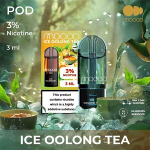 ใหม่-หัวน้ำยาพอตสำเร็จ-MOOOD-nic-3%-3ml-กลิ่น-Ice-OOlong-tea-ชาลู่หลง