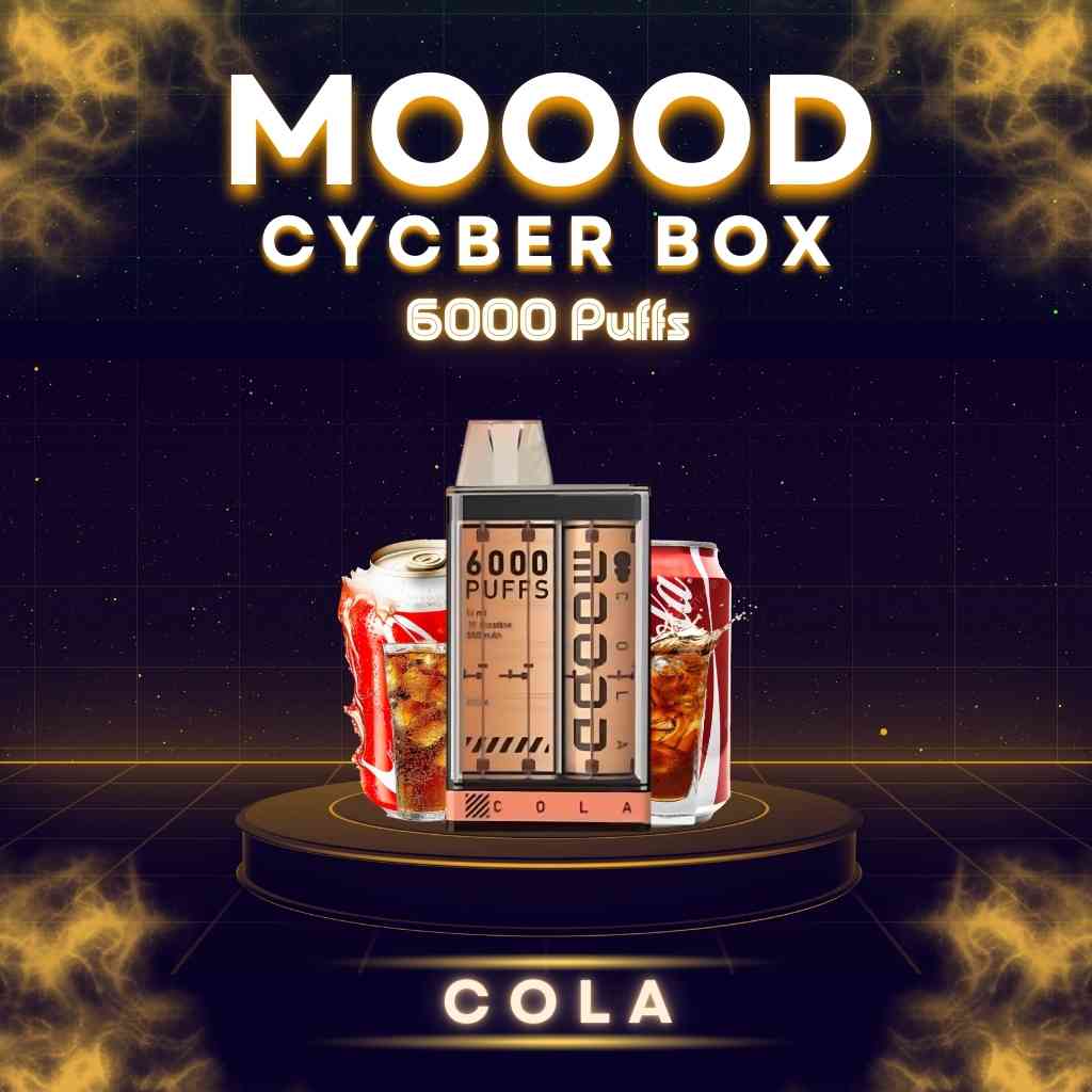 พอตแบบใช้แล้วทิ้ง แบบใหม่ล่าสุด MOOOD รุ่น MOOOD CYCBER BOX 6000คำ กลิ่น cola